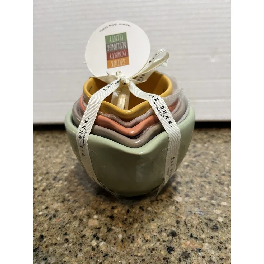 RAE DUNN Thanksgiving Measuring Cups - Gather, Bounty, Blessings, Plenty, 2023!
